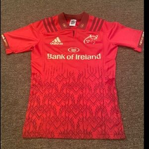 EUC Adidas Bank of Ireland Mens Sz S soccer jersey red shirt active top red tee